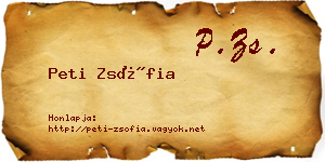 Peti Zsófia névjegykártya